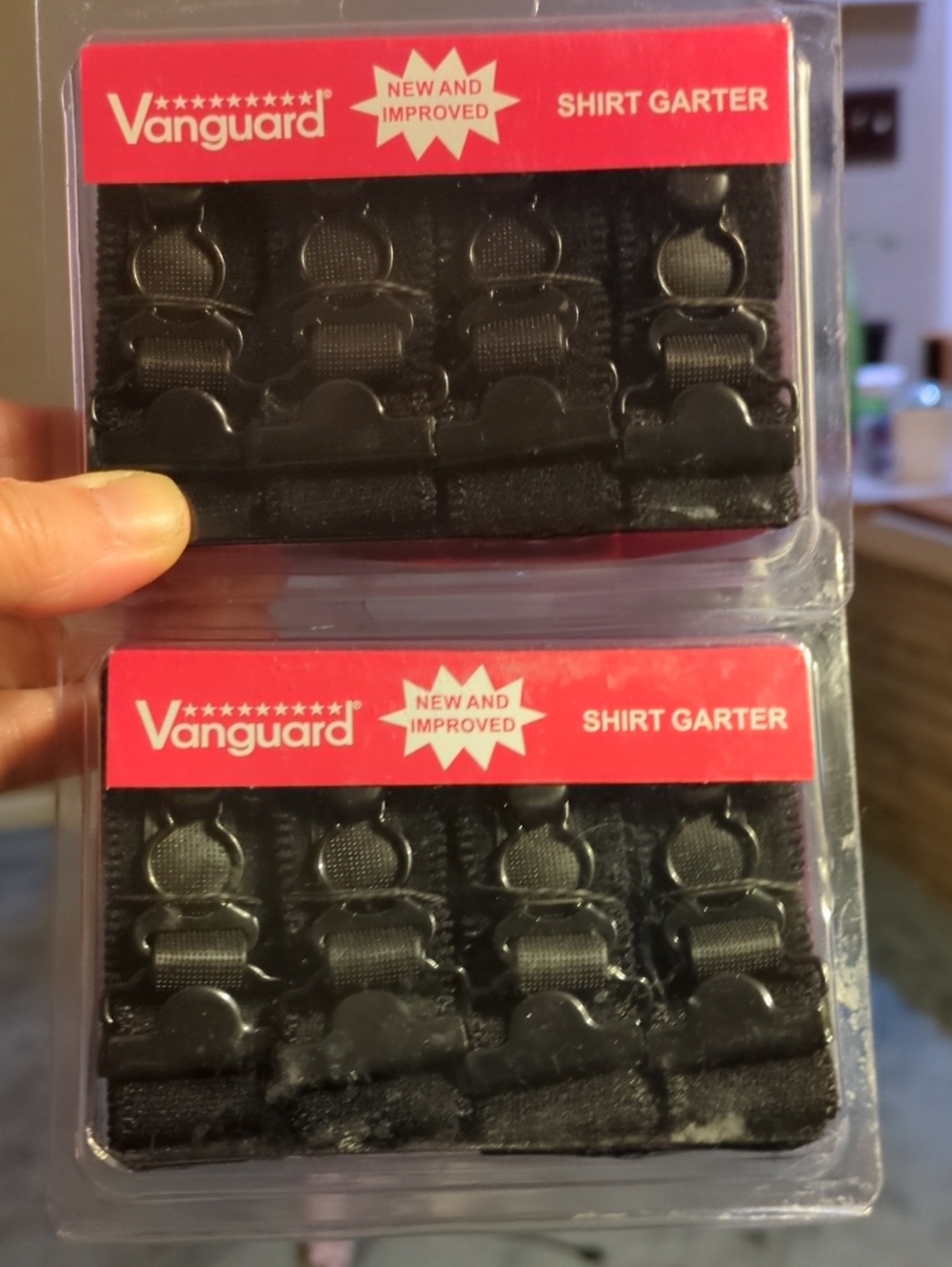 Vanguard Black Shirt Garters - Set of 2